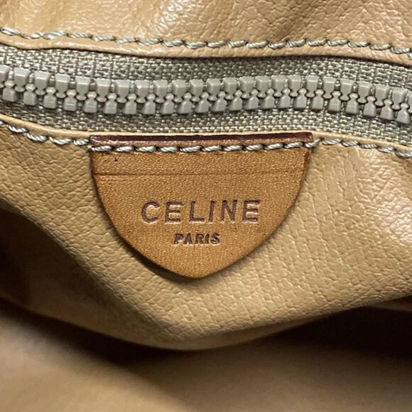 CELINE Macadam - Dark Brown Beige Brown PVC Leather Handbag 249-051725 - Picture 11 of 11